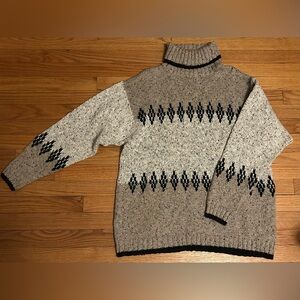 Vintage 90s Oversized Chunky Turtleneck Sweater